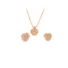 Prívesok srdce z ružového zlata so zirkónmi – jemný šperk plný lásky