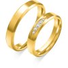 Svadobné obrúčky model C-101 zo žltého zlata