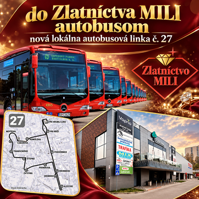 Do Zlatníctva MILI autobusom
