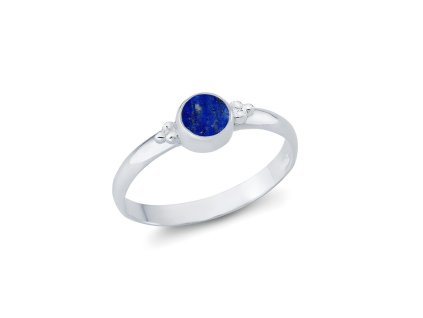 Strieborný prsteň s lapis lazuli