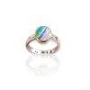 Strieborný prsteň s drahým austrálskym opálom