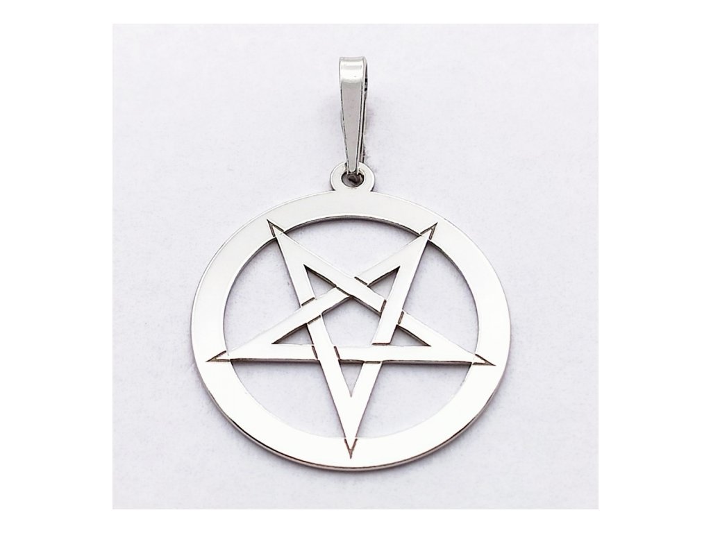 605 990 stribrny privesek pentagram