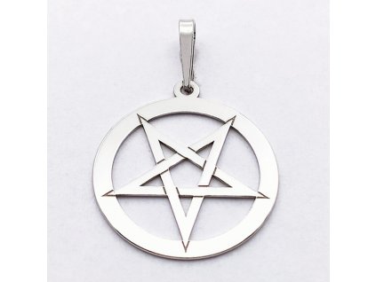 605 990 stribrny privesek pentagram
