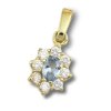 29 34 zlaty privesek s akvamarinem a zirkony