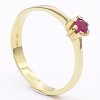 Zlatý prsten rubín přírodní pravý (velikost prstenu 56)