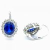 150 235 stribrne nausnice modry safir a zirkony