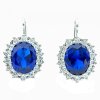 150 234 stribrne nausnice modry safir a zirkony