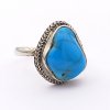Stříbrný prsten tyrkys přírodní pravý (velikost prstenu 57)