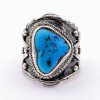Stříbrný prsten tyrkys přírodní pravý (velikost prstenu 57)