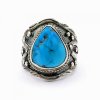Stříbrný prsten tyrkys přírodní pravý (velikost prstenu 60)