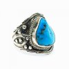Stříbrný prsten tyrkys přírodní pravý (velikost prstenu 60)