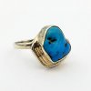 Stříbrný prsten tyrkys přírodní pravý (velikost prstenu 57)