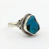Stříbrný prsten tyrkys přírodní pravý (velikost prstenu 61)