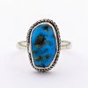 Stříbrný prsten tyrkys přírodní pravý (velikost prstenu 57)