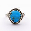 Stříbrný prsten tyrkys přírodní pravý (velikost prstenu 57)