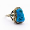 Stříbrný prsten tyrkys přírodní pravý (velikost prstenu 59)