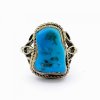 Stříbrný prsten tyrkys přírodní pravý (velikost prstenu 59)