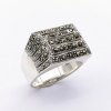 Stříbrný prsten markazit (velikost prstenu 61)