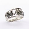 Stříbrný prsten markazit slon (velikost prstenu 59)