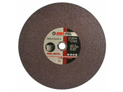 Řezný kotouč do kovu 350mm x 3.0mm x 25.4mm M08164