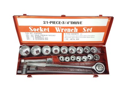 Nástrčné klíče 21ks 19-50mm 3/4" M58250