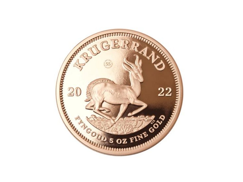Investicni zlato Krugerrand 2022 55.výročí Proof 5oz R
