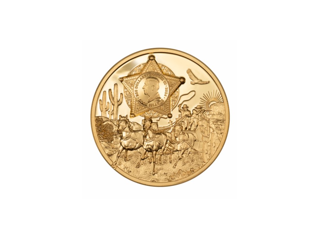 1 oz zlatá mince Legendy WILD WEST 2024 Proof, High Relief CIT Coin