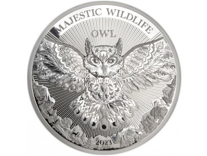 Investicni stribro Sova Majestic Wildlife 1kg R
