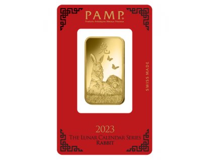 Investicni zlato PAMP slitek 100g rok králíka R1