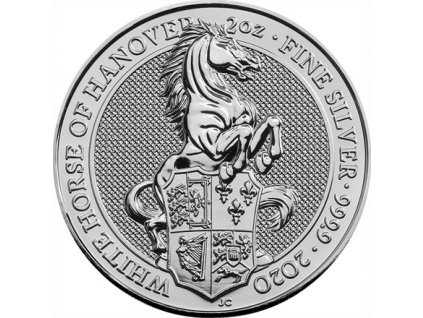 Silbermuenzen 2020 Queens Beasts The White Horse of Hanover 2oz RS