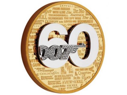 Investicni zlato James Bond 60.výročí 5oz 2022 R