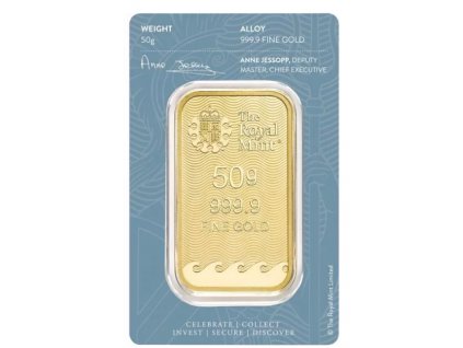 Investicni zlato Britannia slitek 50g L