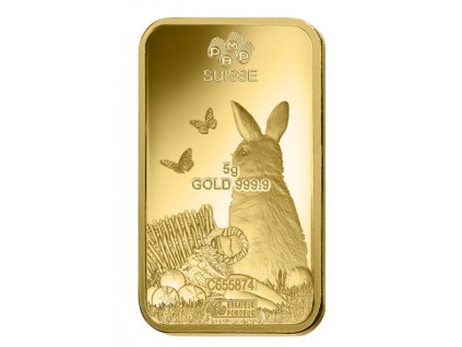 Investicni zlato PAMP slitek 5g rok králíka R