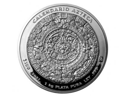 Investicni stribro Aztecky kalendar 2021 1kg R