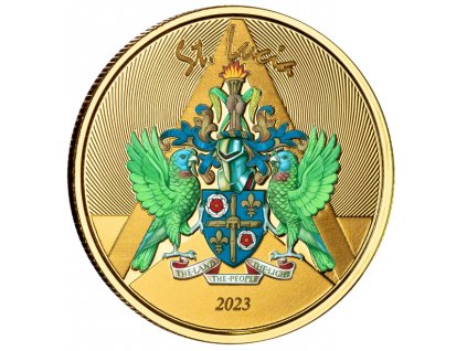 Investicni zlato EC8 St Lucia 2023 colour 1oz R