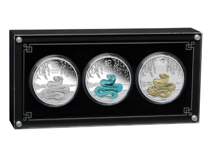 Investicni stribro rok hada 2025 set 3oz etue