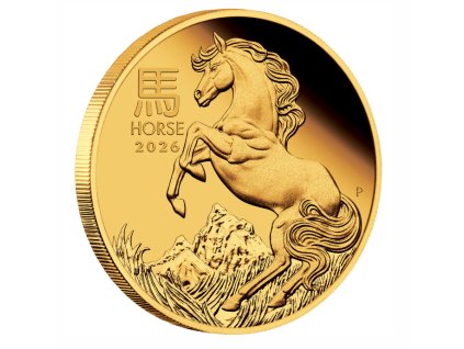 Investicni zlato Lunar Rok koně 2026 PP 1oz R