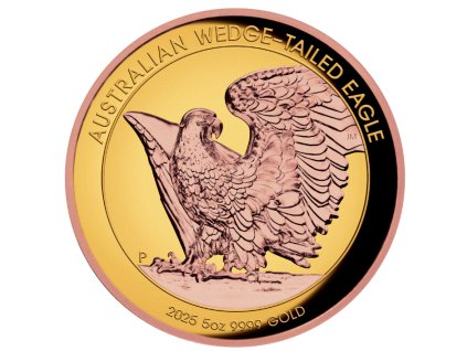 1 oz zlatá mince Wedge Tailed Eagle 2025 - Rose Gold, REVERSE PROOF, Ultra High Relief - Perth Mint