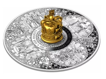 Investicni stribro Elizabeth 100anniversary Pitcairn 10oz R1