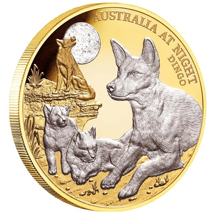 1 oz zlatá mince Gold Dingo s platinou 2021 Proof - Leštěný povrch - Niue