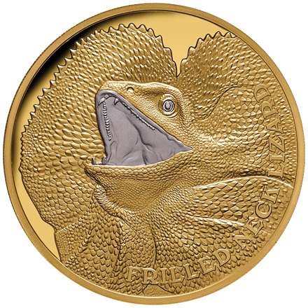 1 oz zlatá mince Gold Wildlife - Ještěrka (Agama) límcová 2020 Proof - Leštěný povrch - Niue