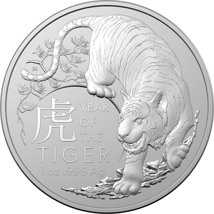 The Royal Australian Mint 1 oz stříbrná mince Lunar Tygr 2022 – Royal Australian Mint