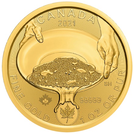 1 oz zlatá mince Zlatá horečka na Klondiku 2021 Royal Canadian Mint