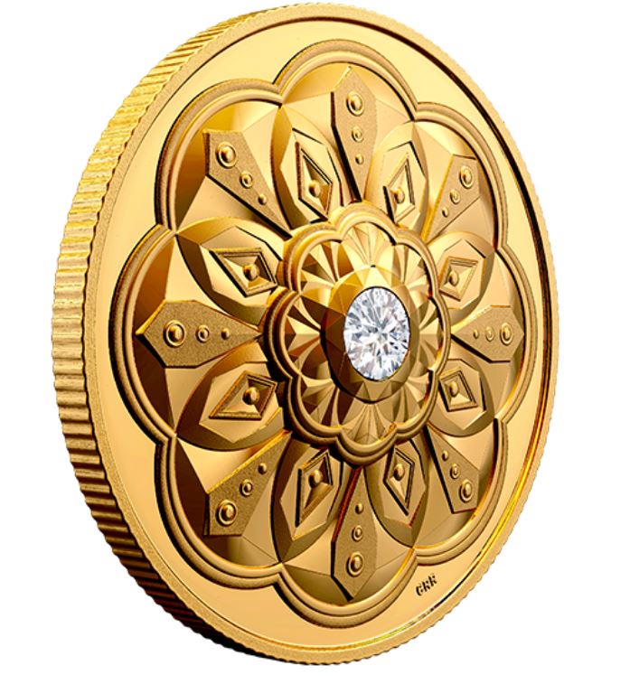 Zlatá mince 33,17g Forevermark Black Label Round Diamond 2020 - Proof - High Relief - Royal Canadian Mint