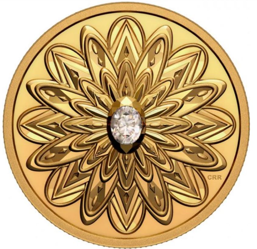 Zlatá mince 33,17g Forevermark Black Label Oval Diamond 2021 - Proof - High Relief - Royal Canadian Mint