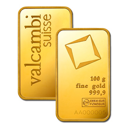 Zlatý investiční slitek 100g Valcambi