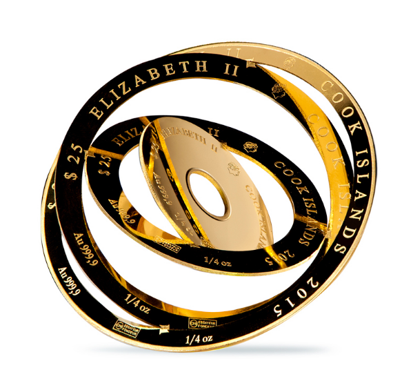 1 oz zlatá investiční mince Armillary 2015 - Valcambi