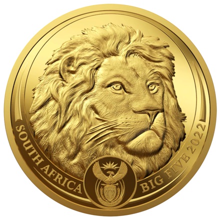 Zlatá mince 1 oz Lev Big Five Serie II PROOF 2022 – South African Mint