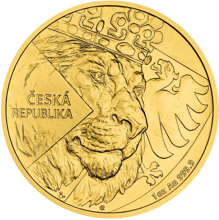 1/4 oz zlatá mince Český lev 2022 NIUE