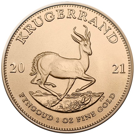 1 oz zlatá mince Krugerrand 2021 Rand Refinery